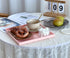 11 Inch Countertop, Pink Square Tray - Decorative Organizer Tray for Vanity, Bathroom Coffee Table & Ottoman |