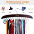 Ohuhu Tie Rack Hanger for Closet, 2 Packs 24 Folding Hooks Wooden Tie Holder Organizer, Walnut