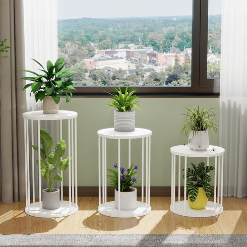 Room,Bedroom(White,18In) Plant Stand Indoor,small plant stool,Flower Pot Corner stand holder,Mid Century Heavy Duty