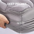 SLEEP ZONE Cooling Mattress Topper King Size, Quilted Fitted Cover, Soft Fluffy Down Alternative, Deep Pocket Grey