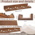 3 Wenqik Pcs Snow Mountain Floating Shelves Wood Nursery Book Shelves Wall Mounted Rustic Floating Ledge for Kids