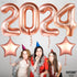 KatchOn Rose Gold 2025 Balloons - Giant 40 Inch Graduation Decorations, Class of 2025 Balloons
