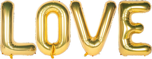 Letter Balloons Gold LOVE - 40 Inch Giant Jumbo Helium Foil Mylar for Party Decorations