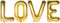 Letter Balloons Gold LOVE - 40 Inch Giant Jumbo Helium Foil Mylar for Party Decorations