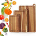 3 Pack Set, Cutting Board Acacia Wood Cutting Boards for Kitchen, Chopping Board with Deep Juice Grooves & Built