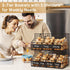 Countertop 5 2-Tier keomaisyto Egg Holder with Dividers & DIY Labels to Separate Eggs, Stackable Wire Baskets, XXL Egg