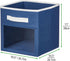 Closet 4 Pack, mDesign Fabric Nursery/Playroom Storage Organizer Bin Box with Front Handle/Window for Cube Furniture