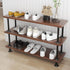 MUZIK 3-Tier Industrial Pipe Table Leg Set - Rustic Iron Pipe Shelves for Shoe Rack, Kitchen Rack, Storage Organizer