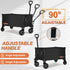 350lbs CUMNTQ Wagons Carts Foldable, Weight Capacity Collapsible Wagon with All-Terrain Wheels, Grocery Cart on Wheels