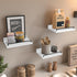 6X9 Inches Set 3 RYOFOBETTO Small Floating Shelf, Farmhouse Wall Shelves for Living Room, Bedroom, Picture Frames