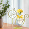 LEAHPENG Desktop Glass Planter Vase Holder, Metal Stand Creative Cat Plant Terrarium for