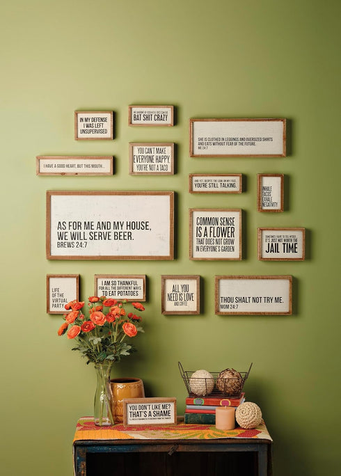Primitives by Kathy Rustic Farmhouse Decor, Inspirational Wall Art, Wooden Table/Shelf Decor, 5”x7”