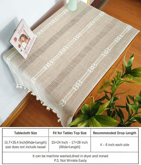 15.735.4 Inch Bedside Tablecloth for Nightstand Cover, Bedside Table Cloth for End Bed Side Dresser Table TV Stand