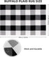 joybest Buffalo Plaid Doormats Rug 27.5 x 43 Inches, Black and White Checkered Cotton Hand-Woven Front Doormat for