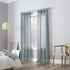 No. 918 Genevieve 2-pack Linen Weave Sheer Grommet Curtain Panel Pair | 50" x 63", Harbor