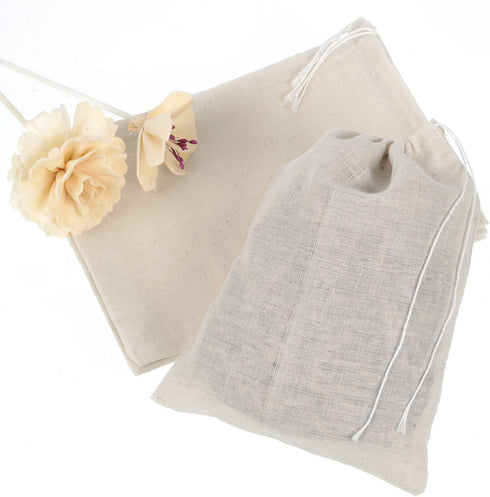 Pangda 30 Pack Cotton Muslin Drawstring Bags for Gifts (5 x 7 Inch)