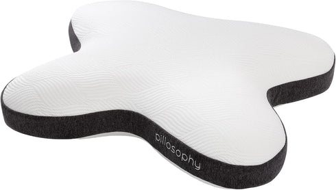 pillosophy SleepTheory Pillow Butterfly Shape Memory Foam Core Contoured for Neck &