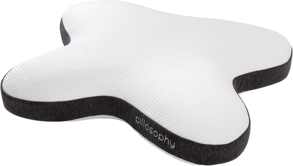 pillosophy SleepTheory Pillow Butterfly Shape Memory Foam Core Contoured for Neck &