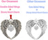 JUPPE Memorial Sympathy Gift - Angel Wings Christmas Ornament Decoration - A Piece of My Heart Lives in Heaven