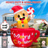 6 FT Tall Christmas Inflatables Outdoor Decoration Gingerbread Man Hot Chocolate, Built in LEDs Funny Inflatable Ginger