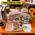 9 Pack Storage(L,2S,6Mini) Clear Hard Shell Zipper Case,Waterproof Toiletry Cosmetic Bag,Toy Organizers and Storage