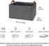 GRANNY SAYS Closet Storage Bins, Large Dark Gray Organizer Storage Baskets, 4-Pack for Bookshelf