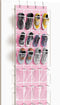 Simple Houseware 24 Pockets - Crystal Clear Over The Door Hanging Shoe