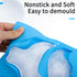 Beasea Dinosaur Soap Mold, 2 Pack 3D Silicone Mat for Mini Chocolate Cake, Fondant, Cookie Baking