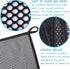 Mesh Dish Cloths, Kitchen Dish Washing Net Scrubber, Quick Dry and Easy to Clean, 150G/SM 12 x 12 Inch, Black 12 Pack