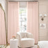 Pinch 84 Inch 2 Light Pink Linen Curtains Pleated Length Panels for Nursery Baby Girls Bedroom Semi Sheer Light