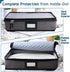 Fine China Storage Containers – Platter Storage Case, Hard Shell, Quilted, Stackable 16”x12.5”x3.5” with Zipper,