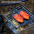 Small Nonstick BBQ Grill Pan, 5.1 x 3.4 in with Detachable Handle, Multipurpose for Kitchen, Traveling, Camping