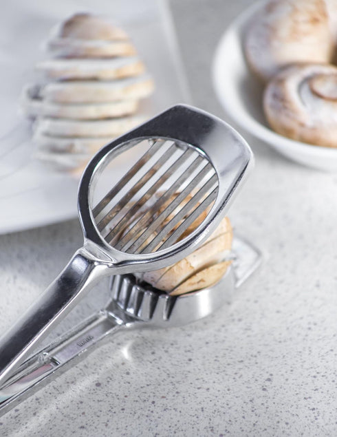 Fox Run Mushroom and Egg Slicer, Silver, Cast Aluminum