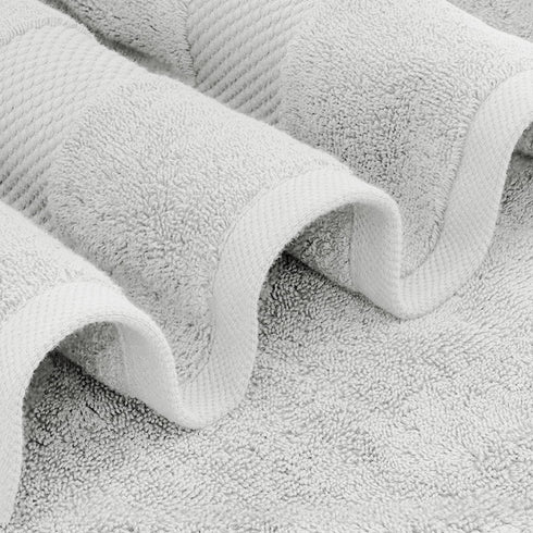 Set 8 100% 2 700GSM, 2 4 White Classic Luxury Bath Towel of Pieces - Turkish Cotton Highly Absorbent Towels