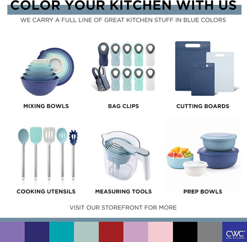 Set, Set, COOK WITH COLOR Silicone Cooking Utensils, Kitchen Utensil Easy to Clean Silicone Kitchen Utensils, Cooking