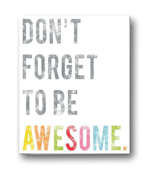 Children's Wall Art Print, Don't Forget to Be Awesome, 11x14, Kid's Room Decor