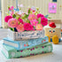 Small Book-Shaped Decorative Planter - Ceramic Vase for Flowers - Cute Bookshelf Home Bedroom Office Decor - Unique