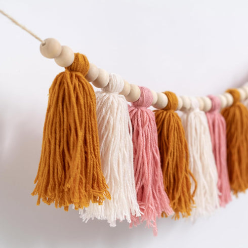 1st Boho Sun Yarn Garland High Chair Banner - You are My Sunshine Birthday Decor, Cake Smash Photo Props, Backdrop Baby