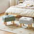 15.75"D 11.42"W12.6"H UHBD040GR YMYNY Small Footstool Ottoman, Faux Leather Footrest with Sponge Padded Seat, Step