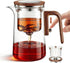 MACTANO Enchant Series Glass Magic Teapot with Magnetic Infuser, Modern Personal Tea