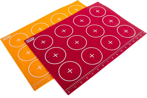 Kitchen + Home Silicone Baking Mats Set of 2, Non-stick, BPA Free Food Grade Liners for Half-Size Cookie Sheet