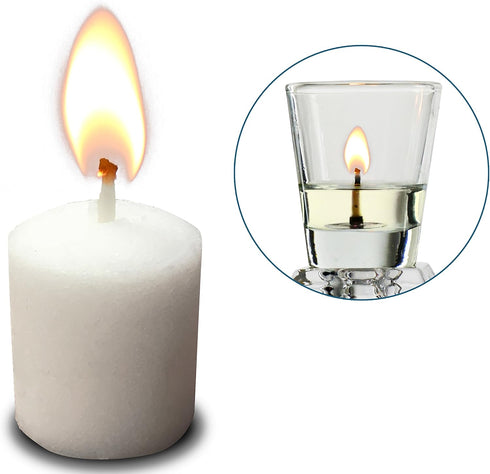 Ner Mitzvah 3 Hour Neironim Candles, 24 Count Shabbat and Votive Wax Candle
