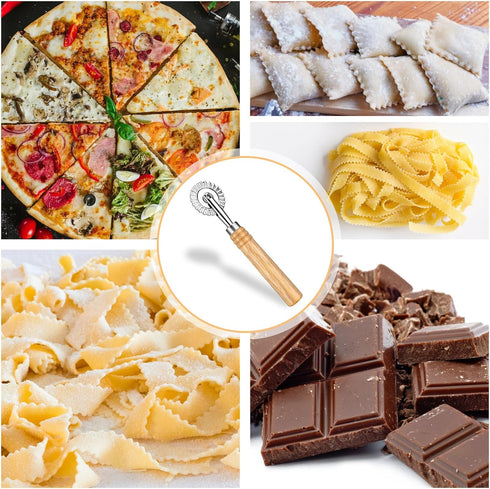 Pastry Cutter Wheel, Professional Zinc Alloy Dough Noodle Ravioli Pizza Making Cutter for Kitchen