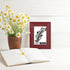 CORE ART Handmade Wood Picture Frame Set of 2, Rustic Red 3.5x5 High Definition Semi-tempered Glass Display