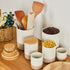 Yangbaga Canister Sets for Kitchen Counter, 80 OZ Large Ceramic Food Storage Jars with Airtight Lids