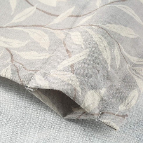 VOGOL Window Short Curtains Valances, 52 x 18, Grey, Rustic Style Leaf Print Small Drapes for Kitchen