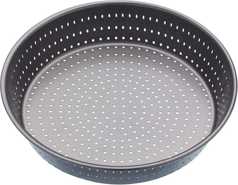 MasterClass KCMCCB15 Crusty Bake Deep Perforated Pie Dish - 23 cm, PFOA Non Stick, Grey