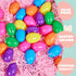 3.15" 150PCS JOYIN Easter Eggs, Large Fillable Plastic Eggs Empty Colorful Bright Eggshells with Hinge for Easter Hunt