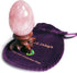 Polar Jade Rose Quartz Gemstone Egg Sphere with Wooden Stand for Healing Meditation Chakra Balancing and Home