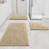 Smiry Chenille U-Shaped Toilet Bathroom Rugs, Soft Absorbent Non-Slip Contoured Machine Washable Bath Mats (24"x20",